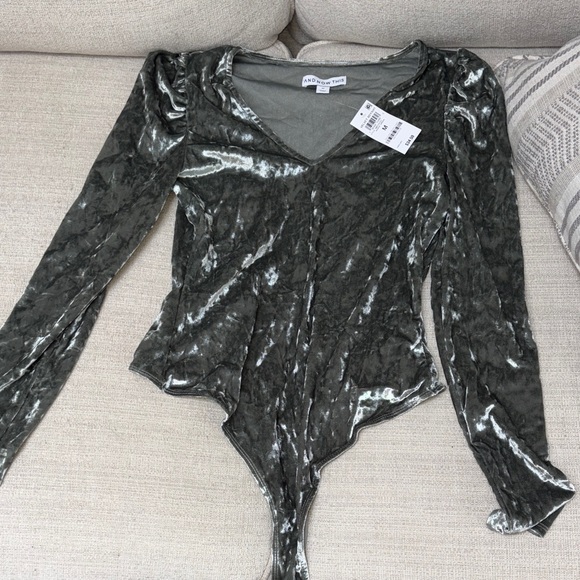 NWT crushed velvet body suit - Picture 1 of 3